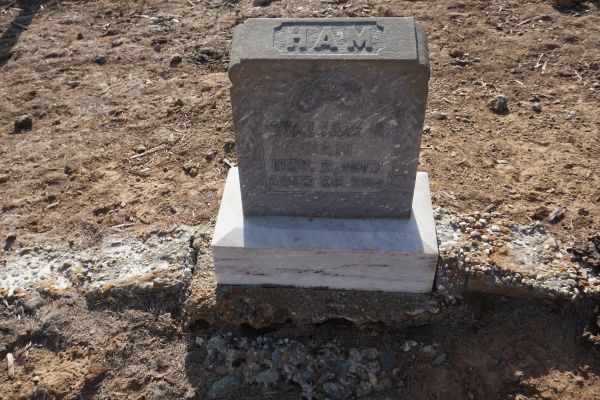 [Picture of William Ham grave]